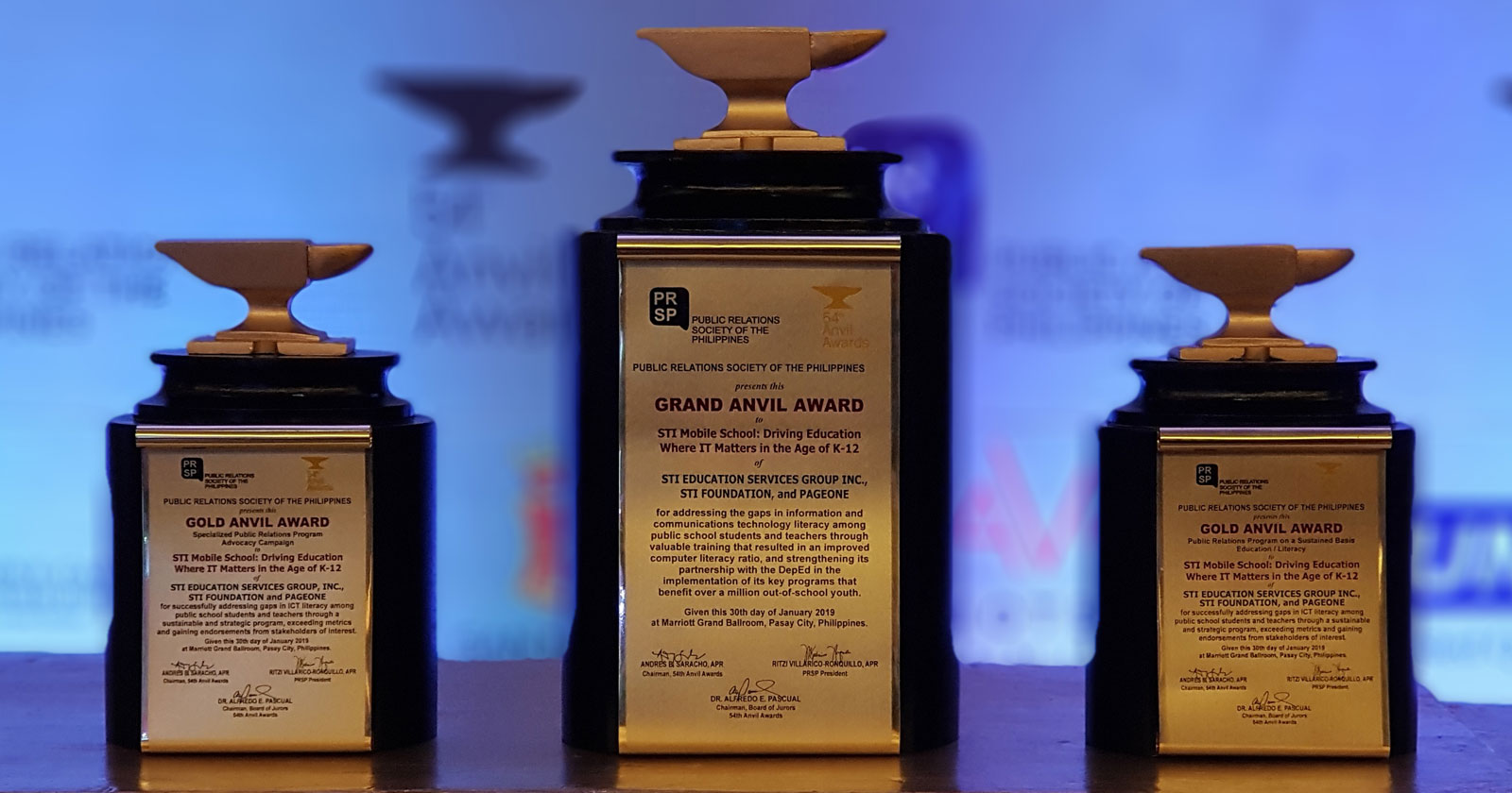 STI tops the 54th Anvil Awards, wins the Grand Anvil STI College